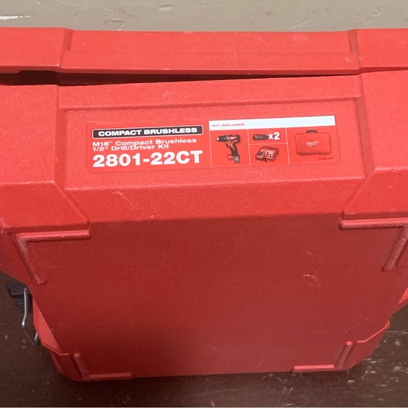 Milwaukee 2801-22CT M18 Compact Brushless 1/2” Drill Driver Kit CASE ONLY Red - Picture 4 of 4